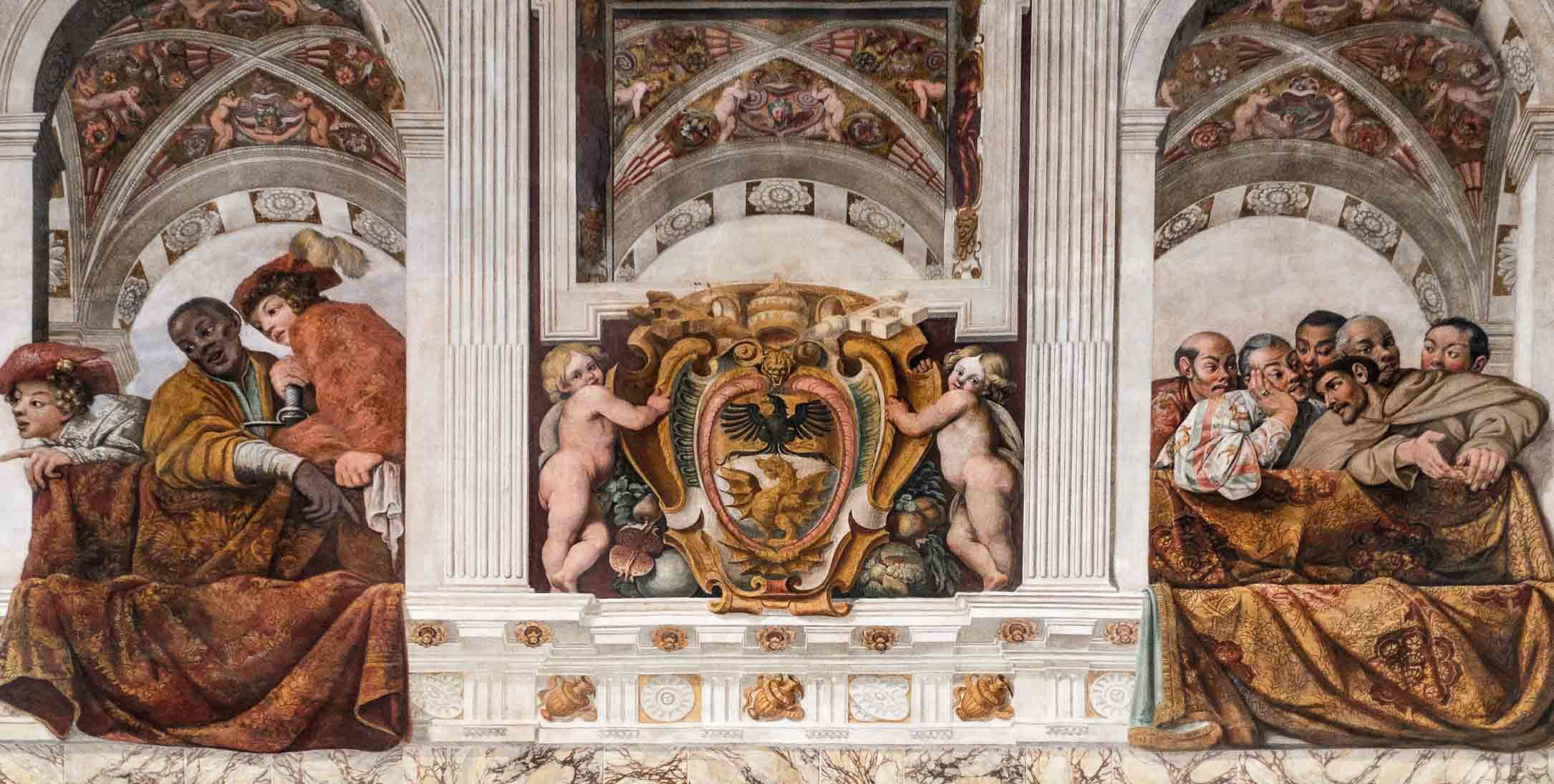 Frescoes in the Sala dei Corazzieri