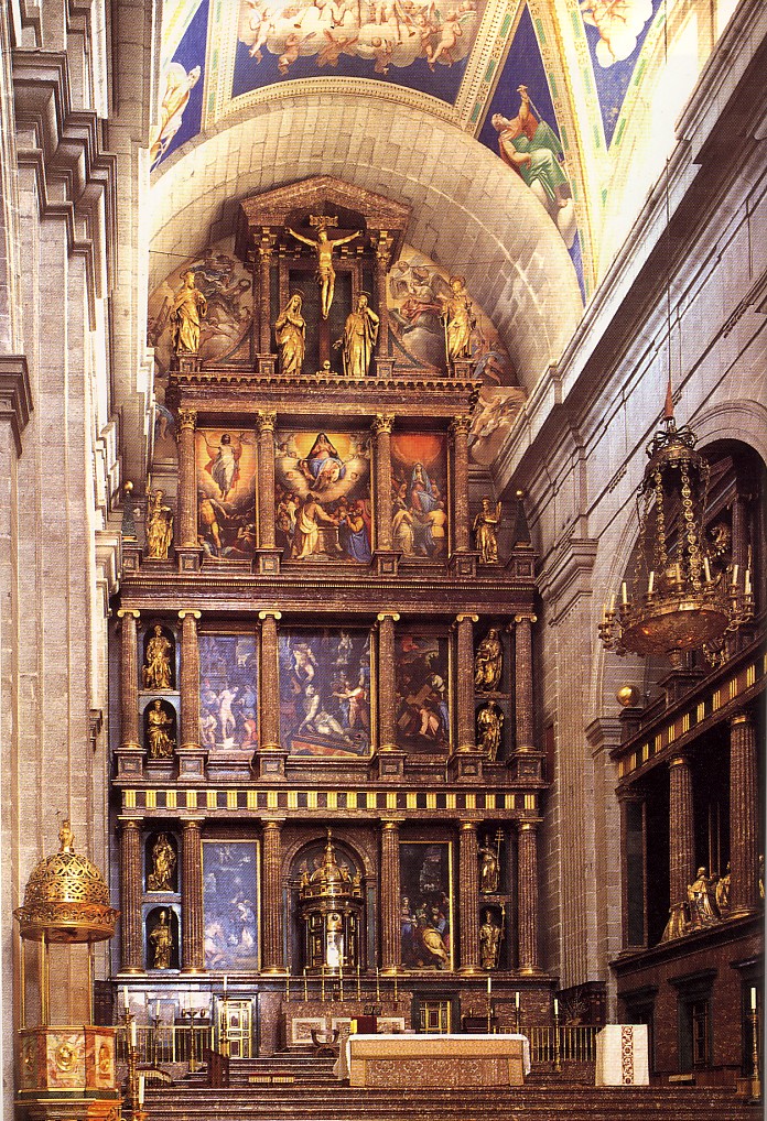 High altar retablo in Basilica of St Lawrence, El Escorial